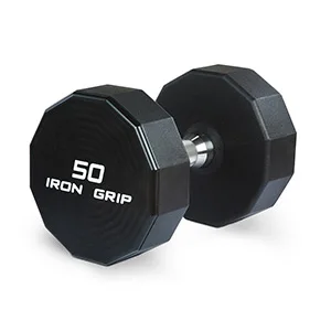 Multi side solid steel polyurethane dumbbell iron grip (UDBT)
