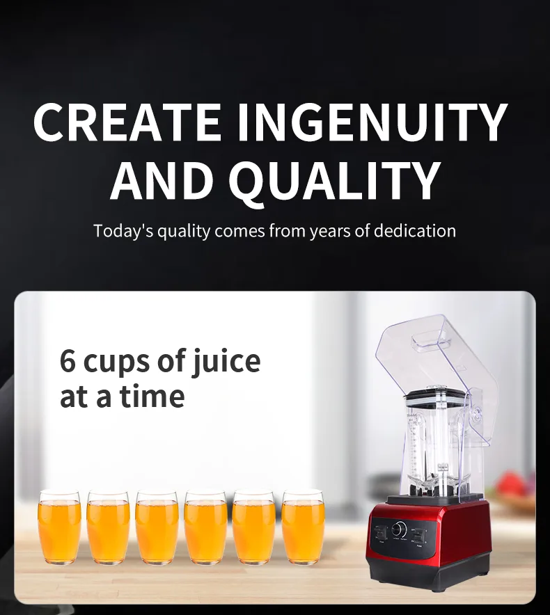 Lower Noise High Speed Blender For Commercial