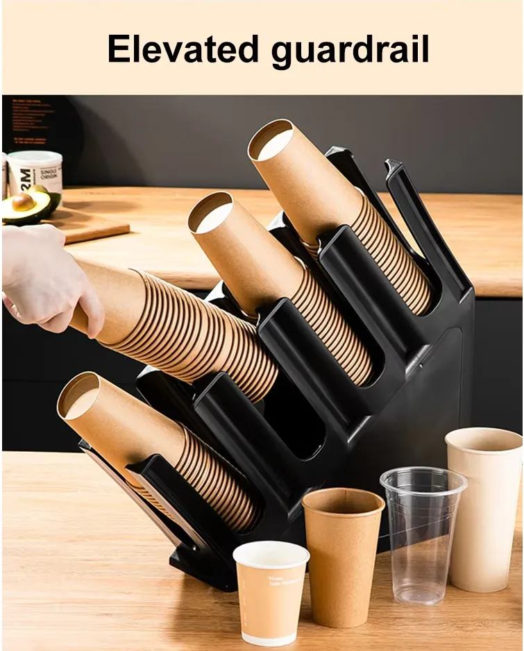 Tilt 4-Compartment Cup Holder Plastic Material