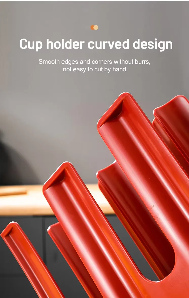 Tilt 4-Compartment Cup Holder Plastic Material