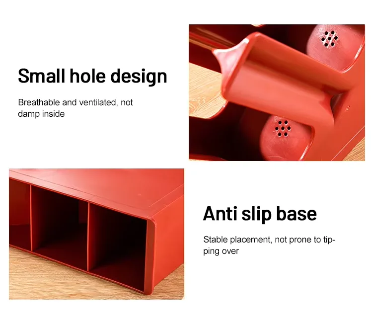 Tilt 4-Compartment Cup Holder Plastic Material