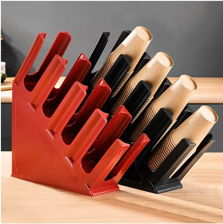 Tilt 4-Compartment Cup Holder Plastic Material